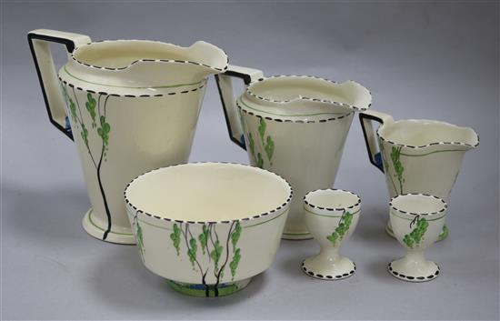 Six pieces of Burleighware china